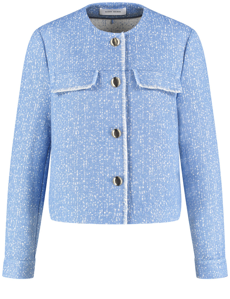 Geo Graphics Blazer - Blue/taupe/grey