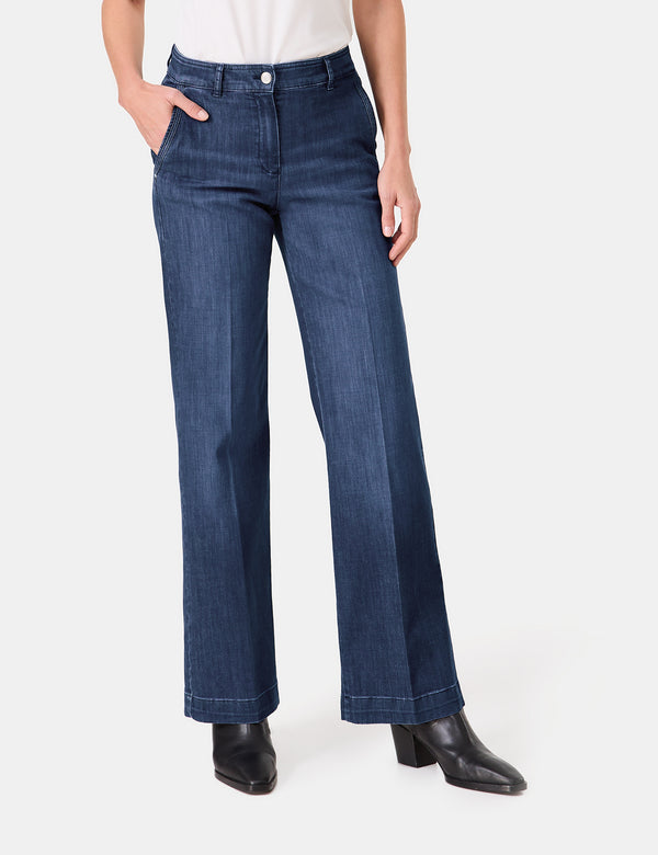 Geo Graphics Jeans - Dark Blue Denim