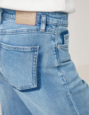 Colour Explosion Crop Jean - Blue Denim