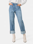 Colour Explosion Crop Jean - Blue Denim