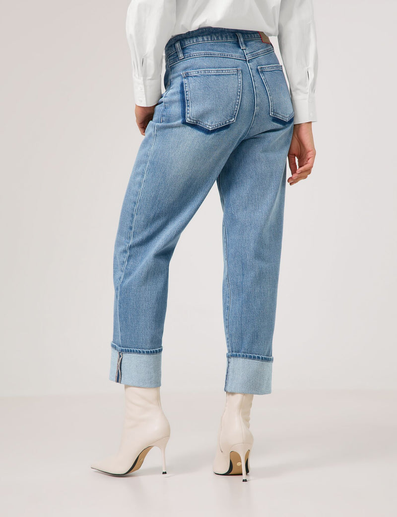 Colour Explosion Crop Jean - Blue Denim