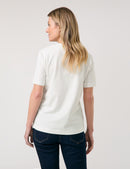 Geo Graphics Short Sleeve T-Shirt - Off White/royal