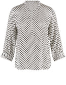 Colour Explosion 3/4 Sleeve Blouse - Whisp.white/black