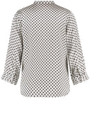 Colour Explosion 3/4 Sleeve Blouse - Whisp.white/black