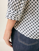 Colour Explosion 3/4 Sleeve Blouse - Whisp.white/black