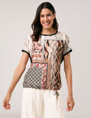 Colour Explosion T-Shirt - Off White/black Animal