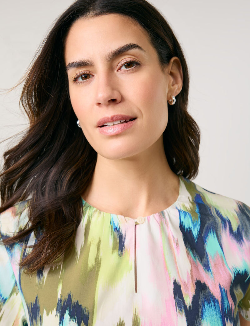 City Safari Blouse - Sandshell/multi