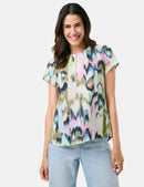 City Safari Blouse - Sandshell/multi