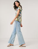 City Safari Blouse - Sandshell/multi