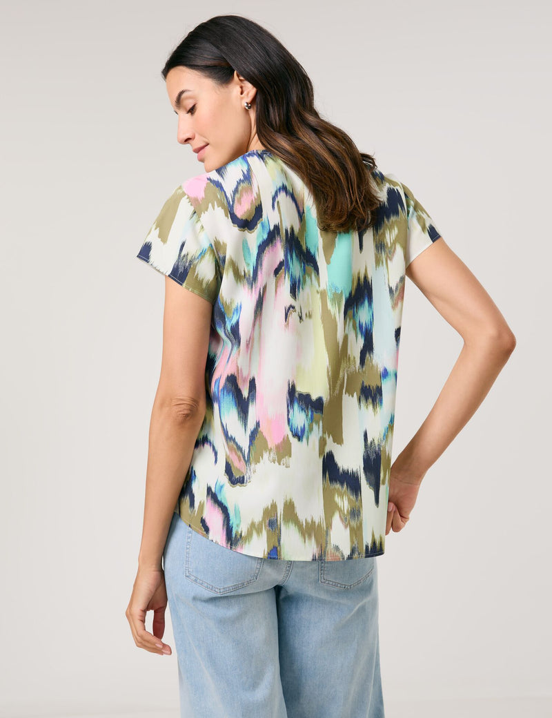 City Safari Blouse - Sandshell/multi