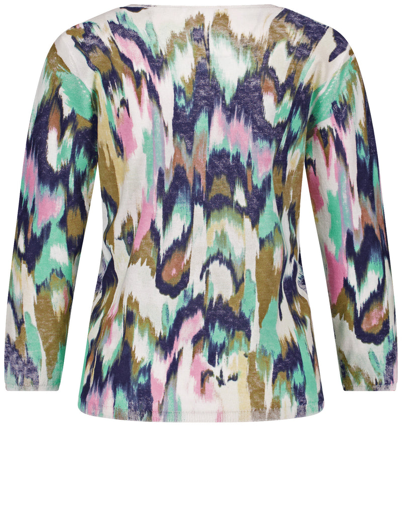 City Safari Print Jumper - Sandshell/multi