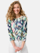 City Safari Print Jumper - Sandshell/multi