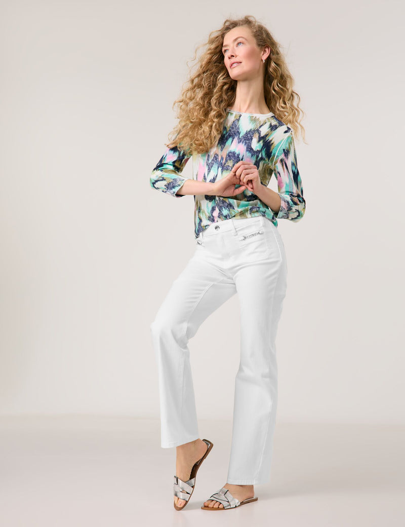 City Safari Print Jumper - Sandshell/multi