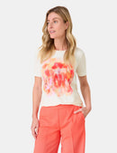 Colour Explosion T-Shirt - Off White/orange/pink