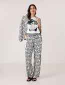Black &amp; Brights Trousers - Offwhite/black Graphic