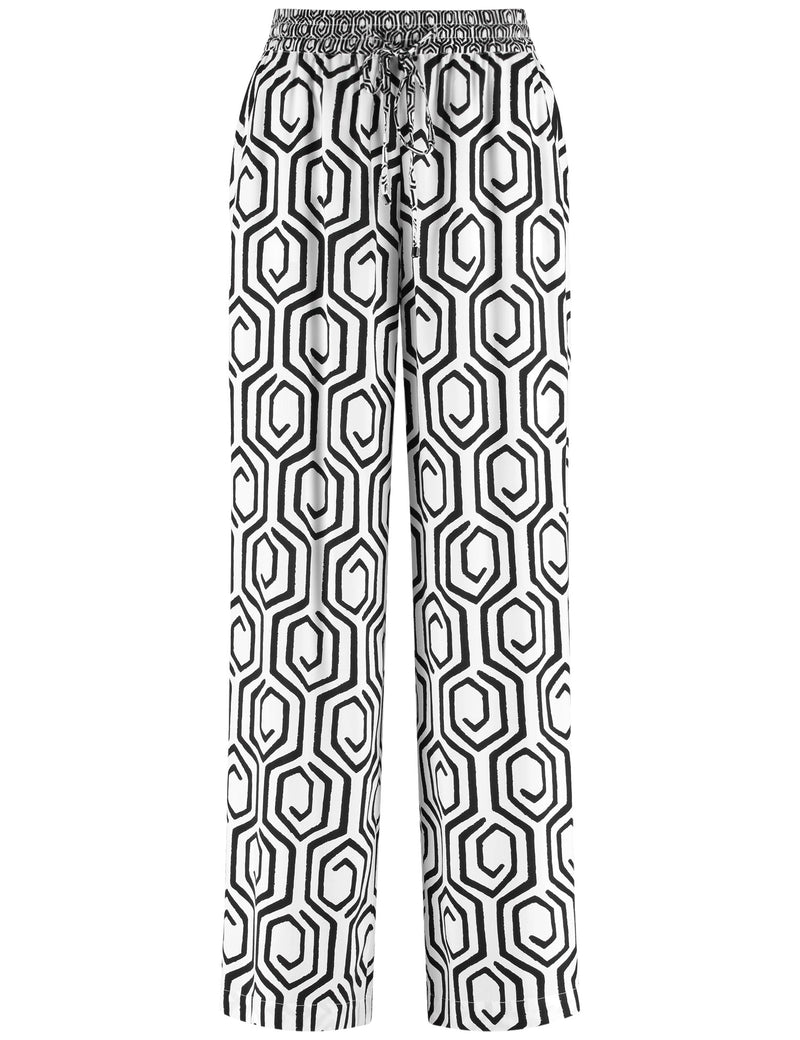 Black &amp; Brights Trousers - Offwhite/black Graphic