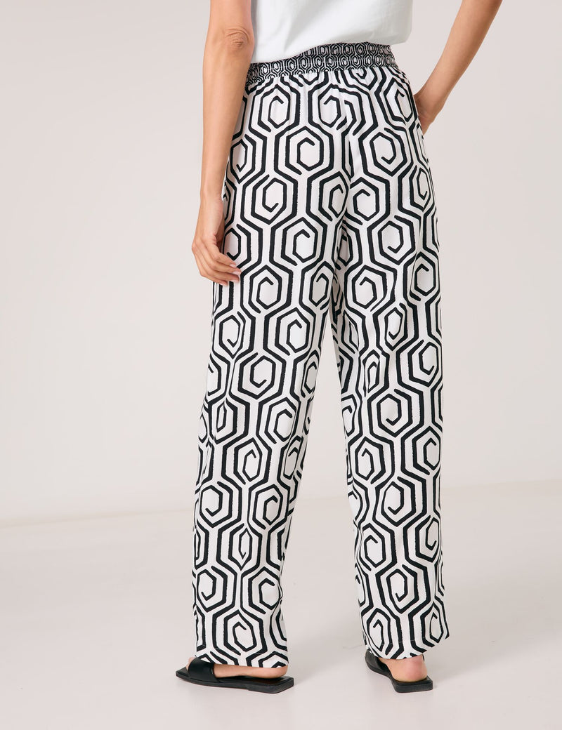 Black &amp; Brights Trousers - Offwhite/black Graphic