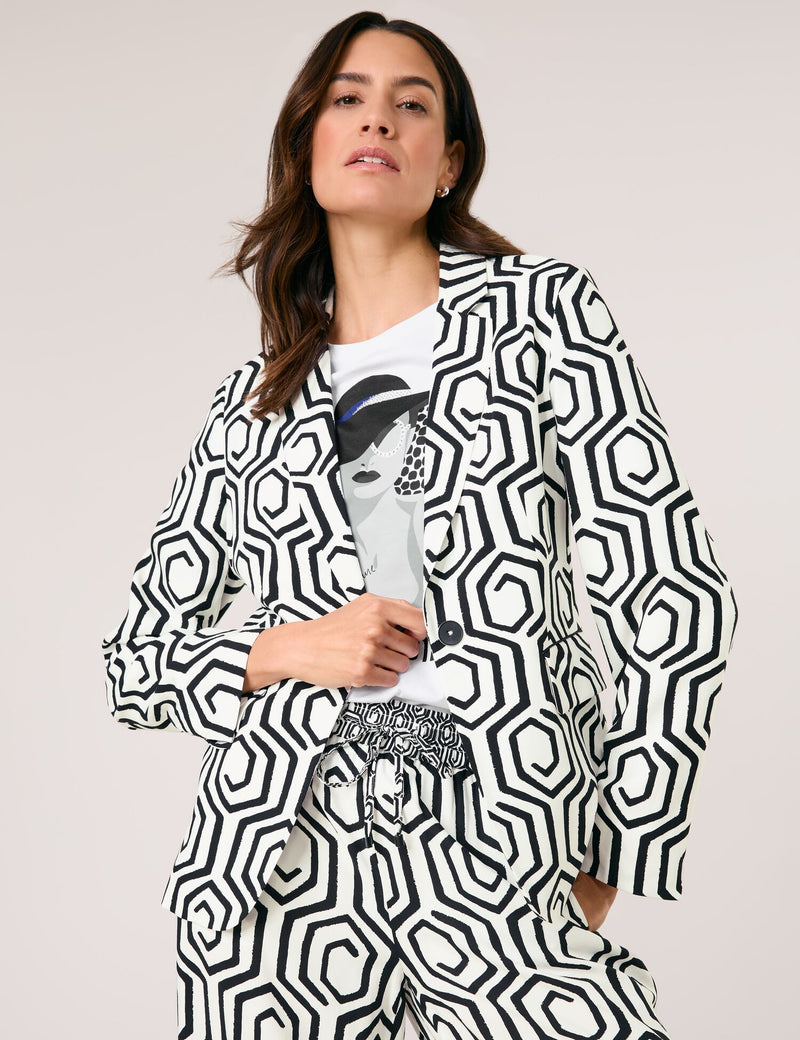 Black &amp; Brights Blazer - Offwhite/black Graphic