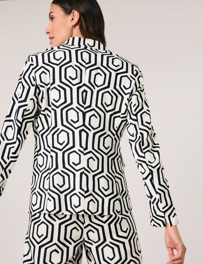 Black &amp; Brights Blazer - Offwhite/black Graphic