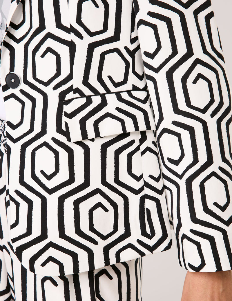 Black &amp; Brights Blazer - Offwhite/black Graphic