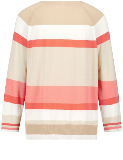 Lemon Soul Stripe Jumper - White/black Geoline