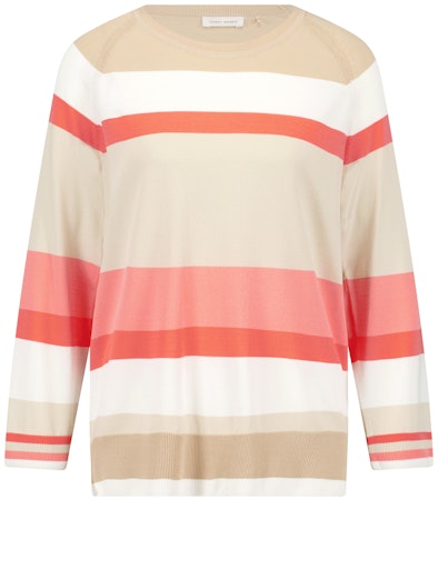 Lemon Soul Stripe Jumper - White/black Geoline