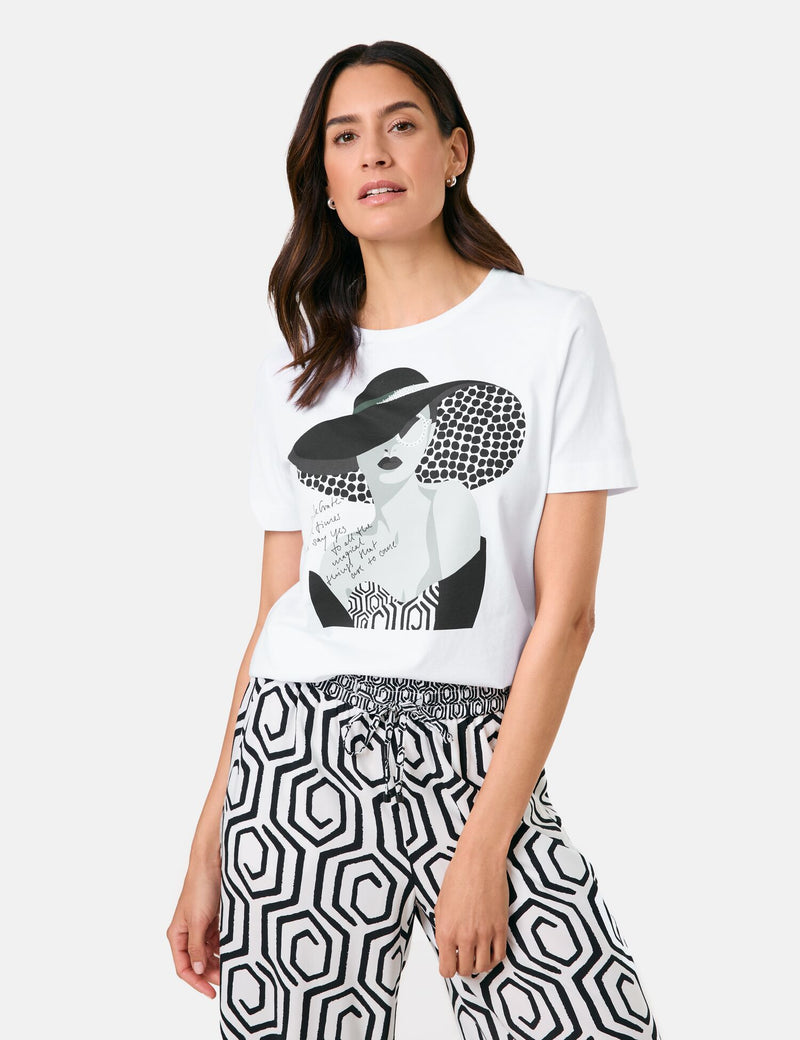 Black &amp; Brights T-Shirt - Sun Hat On White