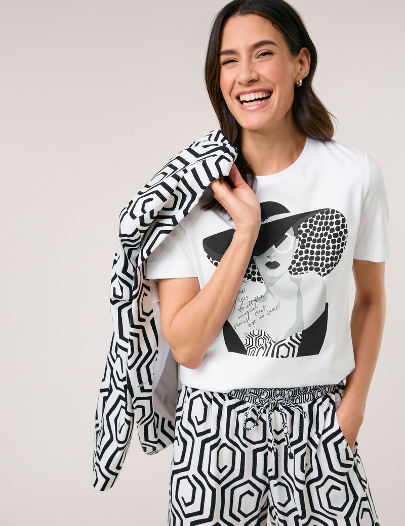 Black &amp; Brights T-Shirt - Sun Hat On White