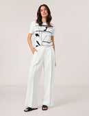 Black &amp; Brights Trousers - Whisper White/black