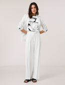 Black &amp; Brights Trousers - Whisper White/black