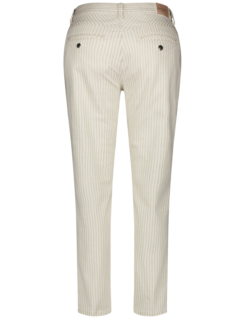 Black &amp; Brights Crop Trouser - Nature Stripe