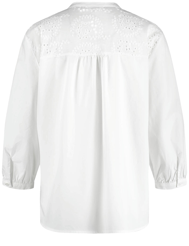 City Safari 3/4Sleeve Blouse - White/white