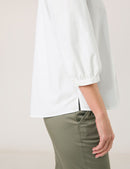 City Safari 3/4Sleeve Blouse - White/white