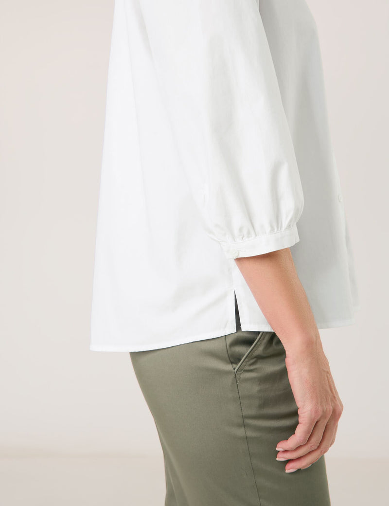 City Safari 3/4Sleeve Blouse - White/white