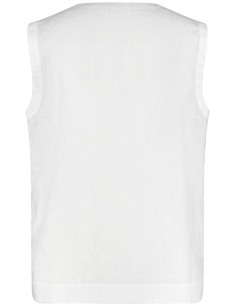 City Safari Sleeveless Blouse - White/white
