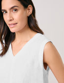 City Safari Sleeveless Blouse - White/white