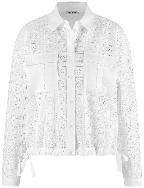 Lemon Soul Long Sleeve Blouse - White/white