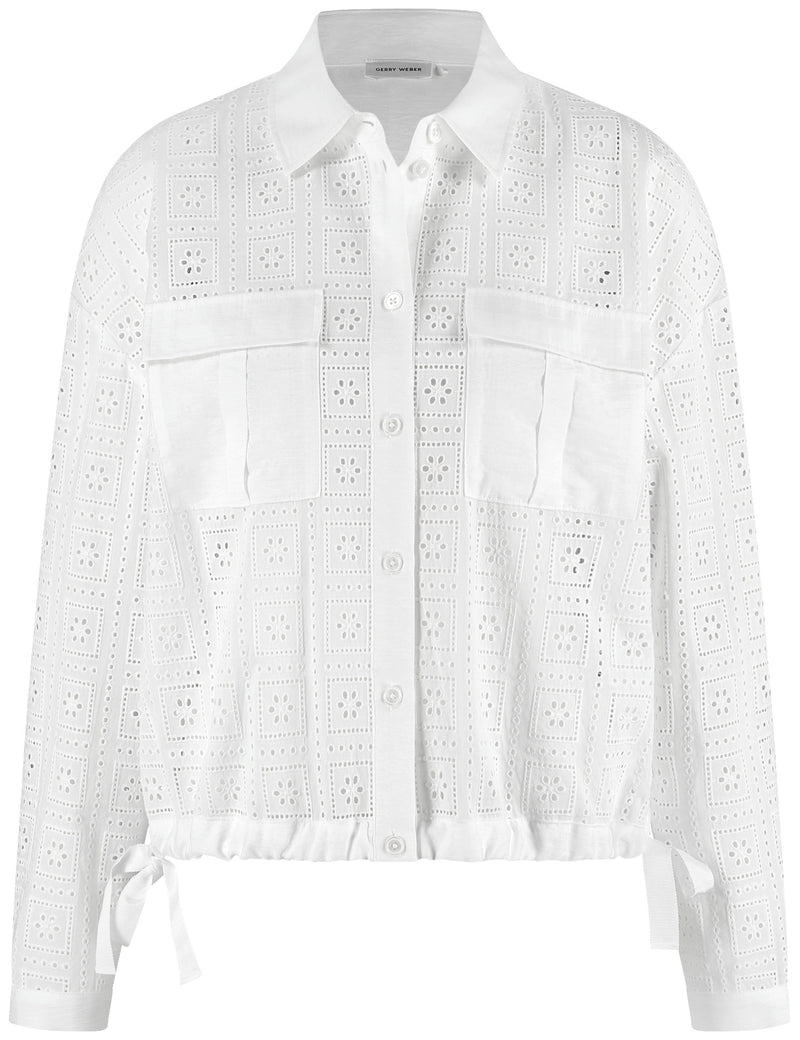 Lemon Soul Long Sleeve Blouse - White/white