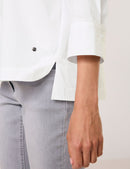 NOS 3/4 Sleeve Blouse - White/white