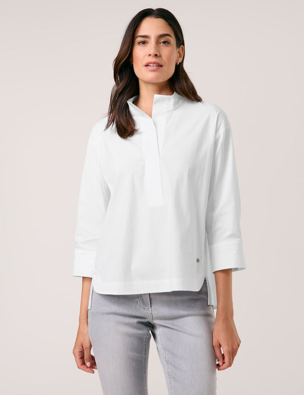 NOS 3/4 Sleeve Blouse - White/white