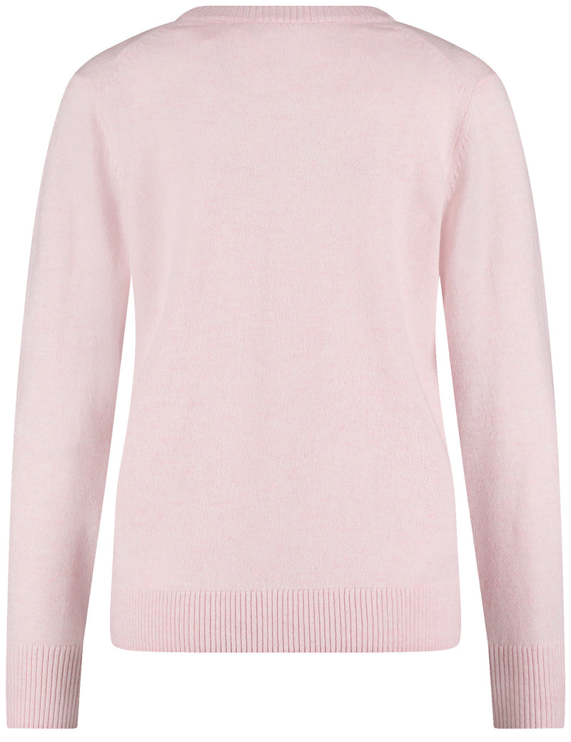 Flower Power Jumper - Chalk Pink Melange