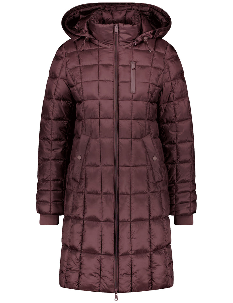 Flower Power Padded Jacket - Marsala