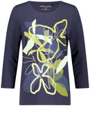 Botanical Boost SS T-Shirt - Night Sky/green
