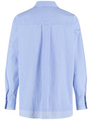 Blue Moon Long Sleeve Blouse - Blue/white/night Sky
