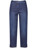 Blue Moon Crop Jeans - Dark Blue Denim
