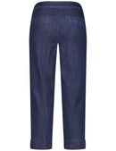 Blue Moon Crop Jeans - Dark Blue Denim