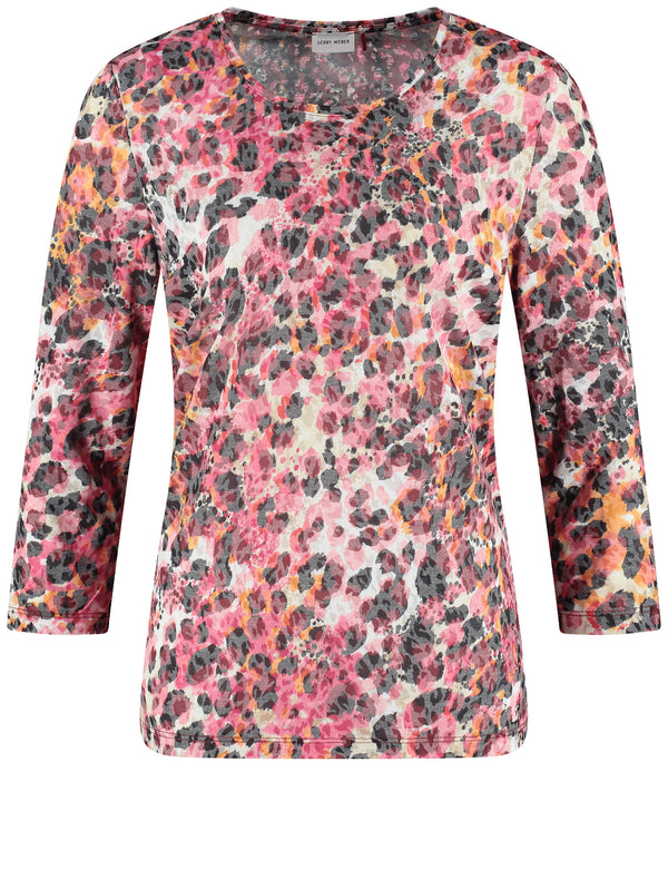 Flower Power 3/4 Sleeve Tee - Off White/print