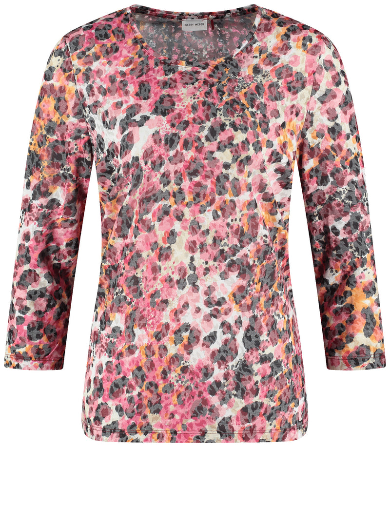 Flower Power 3/4 Sleeve Tee - Off White/print