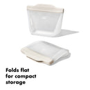 Silicone 355ml Reusable Bag - Oat
