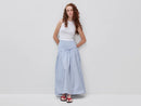 Striped Maxi Skirt - Blue/white Stripe